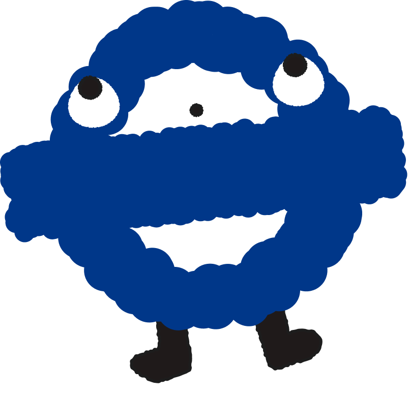 blue tube mascot